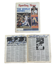 1986 Mets Red Sox Team Signed Sporting News 31 Auto Gary Carter Boggs Rice Coa