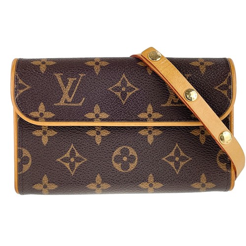 Bolso Louis Vuitton Monograma Pochette Florentino Cuero Gamuza Marrón Cintura 3403 - Imagen 2 de 23