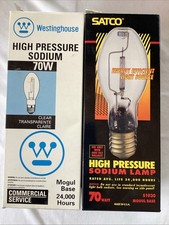 2 High Pressure Sodium 70W Mogul Base Clear Bulbs Westinghouse And Satco