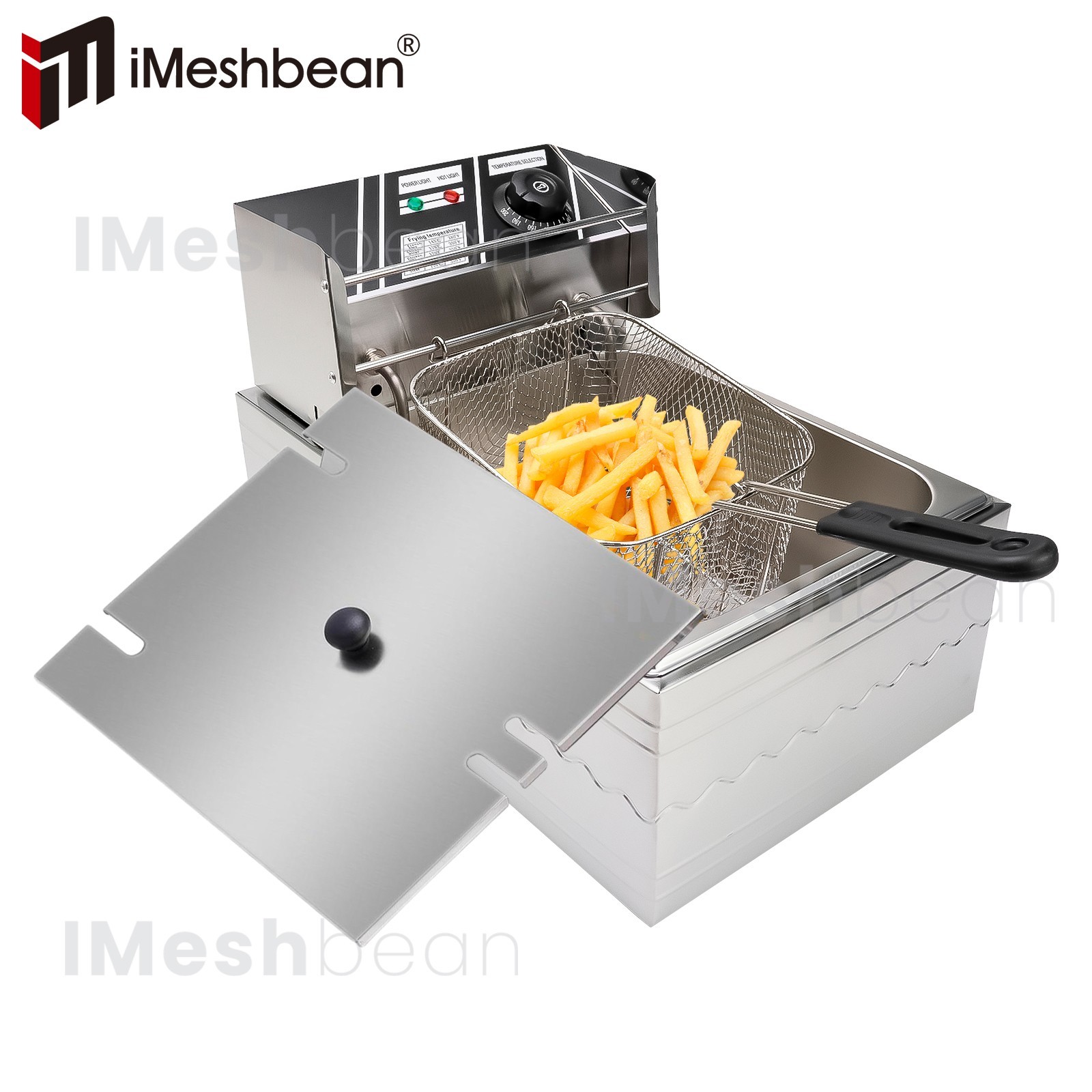 3200W 6L/12L Commercial Electric Deep Fryer Restaurant Stainless Steel Home Use