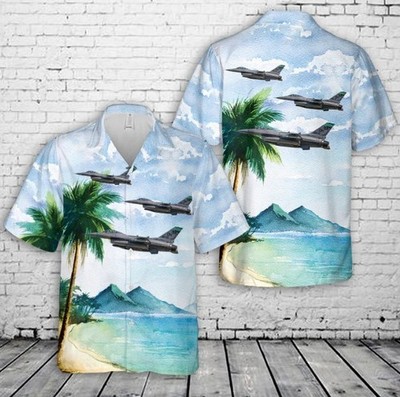 Ohio Air Guard's 180th Fighter Wing F-16 Fighting Falcons Hawaiian Shirt