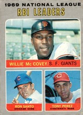1970 O-Pee-Chee #63 1969 (Willie McCovey / Ron Santo / Tony Perez)