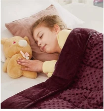 Weighted Blanket - 36"x48" 5lbs Minky Dots Heavy Blanket