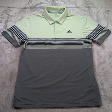 Adidas Mens Ultimate Gradient Block Stripe polo shirt Medium Golf Activewear