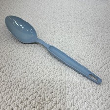 Vintage Ecko Country Blue Plastic Serving Spoon Made In USA 11โ Kitchen Utensil