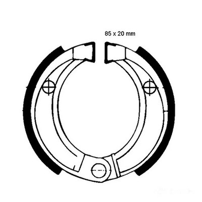 Bremsbacken vorne EBC H338 ohne Federn für E-Ton RXL 90 Viper Bj. 2003-2005