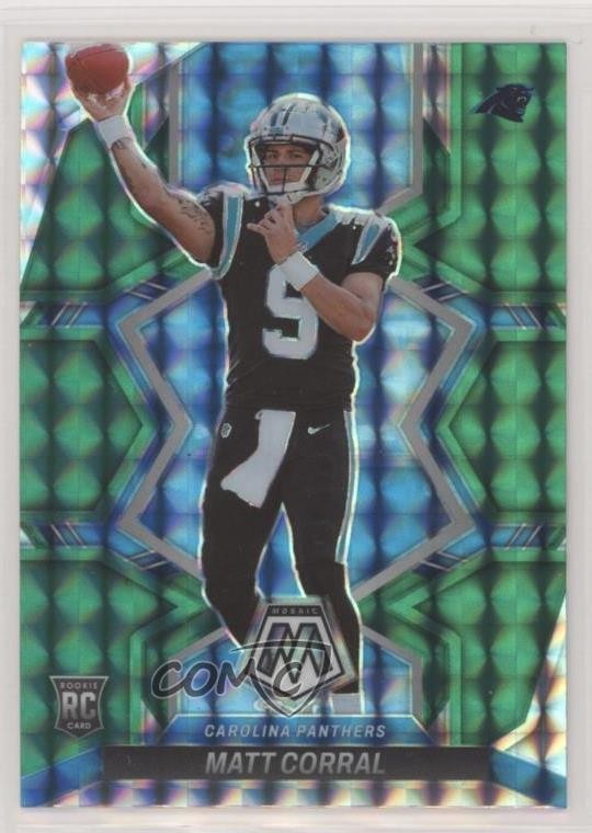 2022 Panini Mosaic Rookies Green Mosaic Prizm Matt Corral #304 Rookie RC uk2