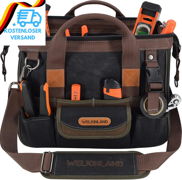 Werkzeugtasche Aus Segeltuch Mit 30 FäChern, 35.6 Cm, Robuste Gewachste Canvas-W-image