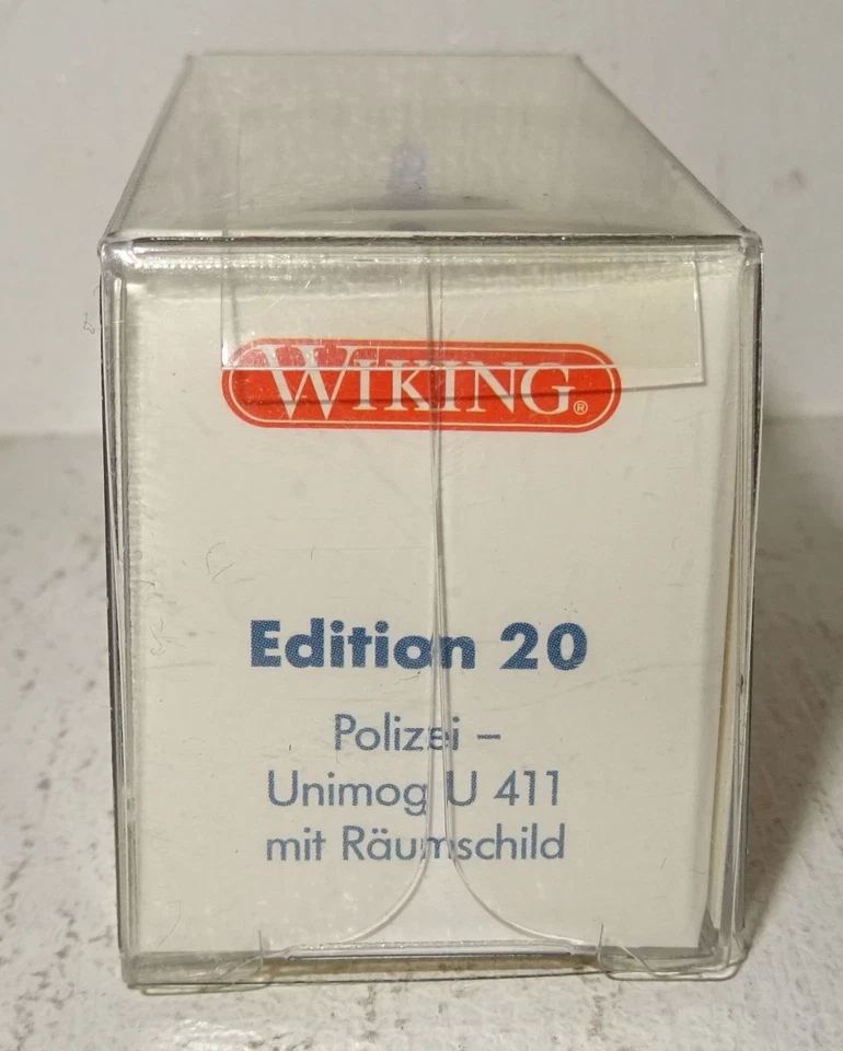 Wiking MB Unimog U411 LECHTOYS Edition 20 Polizei mit Räumschild 1:87 OVP (BS98) - Bild 2 von 3