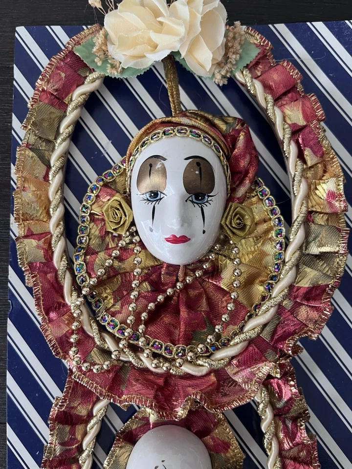 2 Mascarillas Vintage Mardi Gras Decoración de Pared Colgante de Pared Foto 2 de 4