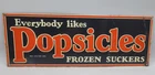 Vintage Popsicles Frozen Suckers Porcelain Enameled Metal Sign