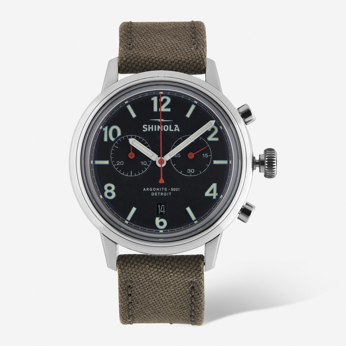 SHINOLA Detroit Men's The Traveler S0120245782 2 Eye Chronograph