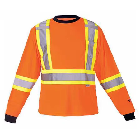 Viking 6015O-Xxxl Unisex High Visibility Long Sleeve Shirt, Polyester/Cotton, - product listing photo