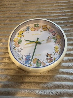 Vintage Armitron Quartz Baby s First Year Nursery Wall Clock