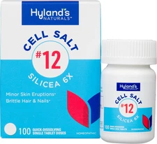 No. 12 Cell Salt Silicea 6X Tablets, Acne & Blackhead Treatment, Hair