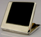 SUPERB STERLING SILVER ENAMEL CIGARETTE CASE 1933 ART DECO ENGLISH ANTIQUE