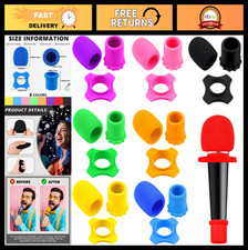 8 Set Microphone Foam Covers - Windscreen, Shakeproof, Anti-Rolling, Filter