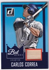 CARLOS CORREA ASTROS GAME USED BASEBALL BAT 2016 16 PANINI DONRUSS KINGS
