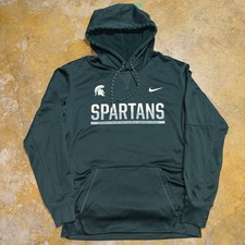 Nike Therma Fit Michigan State Spartans Pullover Hoodie Sweatshirt Men s Large