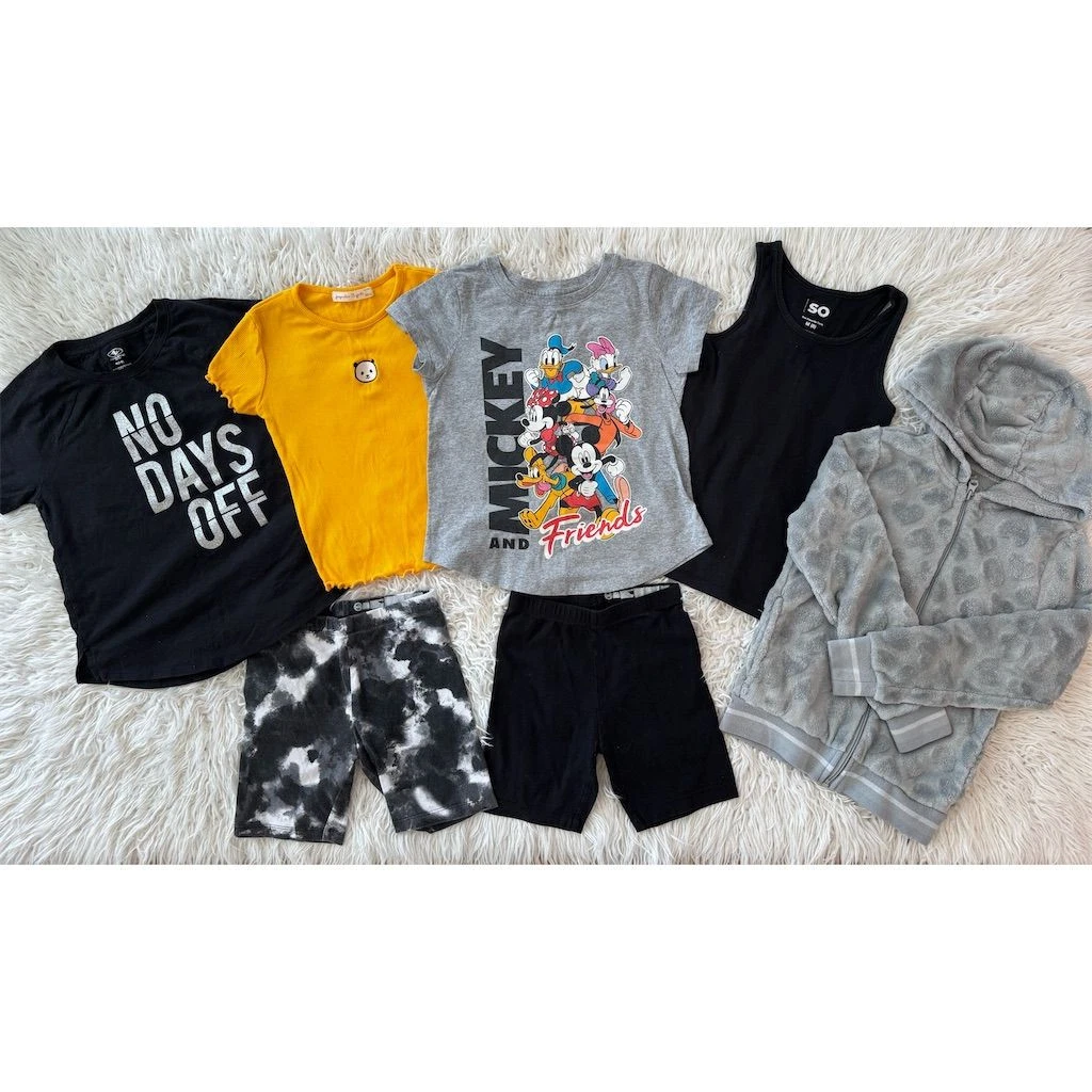 Cute Mix & Match Disney Mickey Mouse Girls 7-Piece Clothing Set Size 7/8 Summer