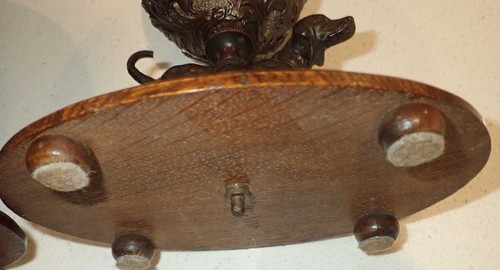 antique Pair of mounted emu egg shells with painted colour patches ww1 - Picture 10 of 16