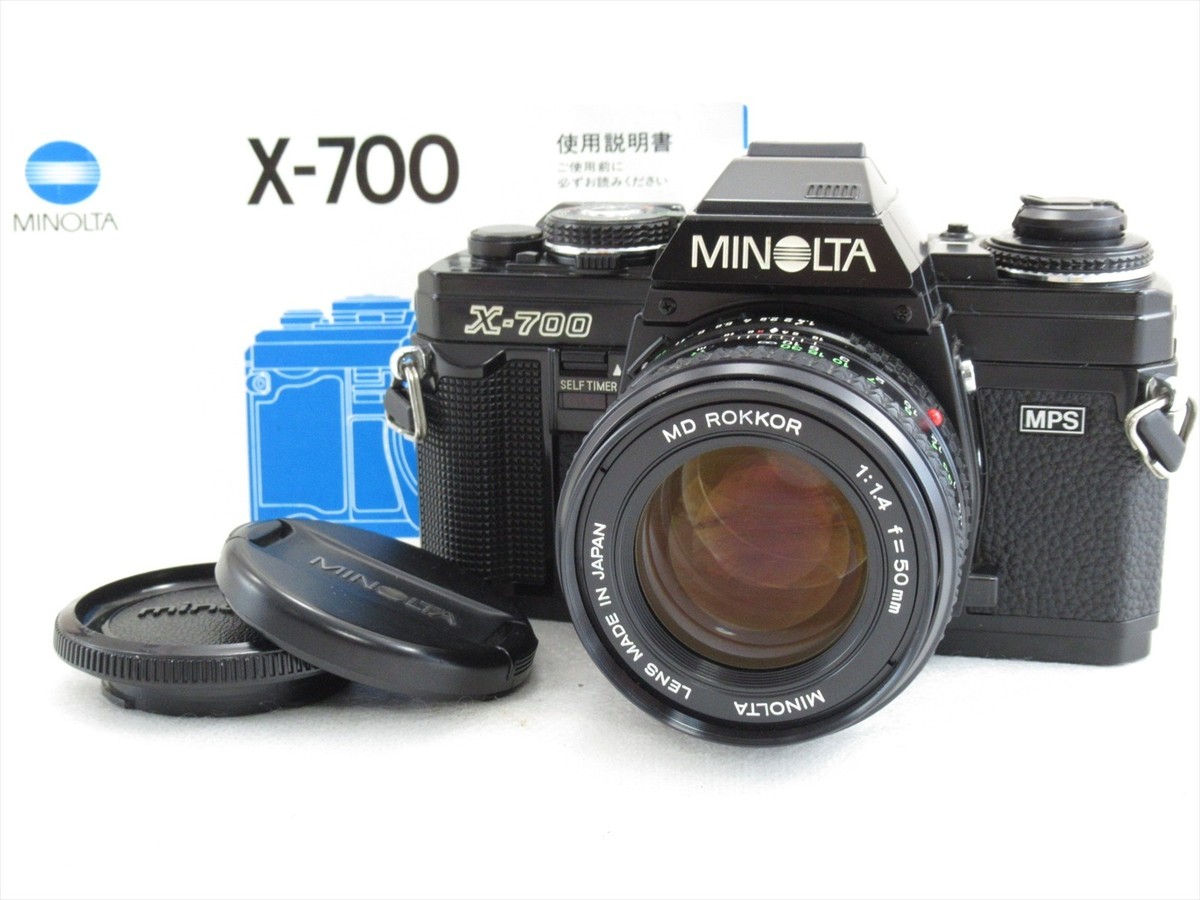EXC++++】Minolta X-700 film camera Black w/MD Rokkor 50mm f/1.4