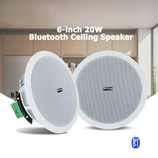6 Inch 20W Connection Bluetooth Ceiling Speakers Moisture Resistant Audio System