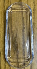 Clear Glass Butter Dish Base  Vintage 7.25 in x 3 in