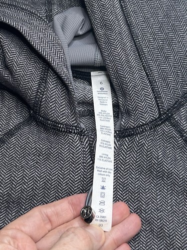 Chaqueta Lululemon Práctica Diaria Mujer Talla 6 Negra Gris Yoga Cremallera Completa - Imagen 5 de 7
