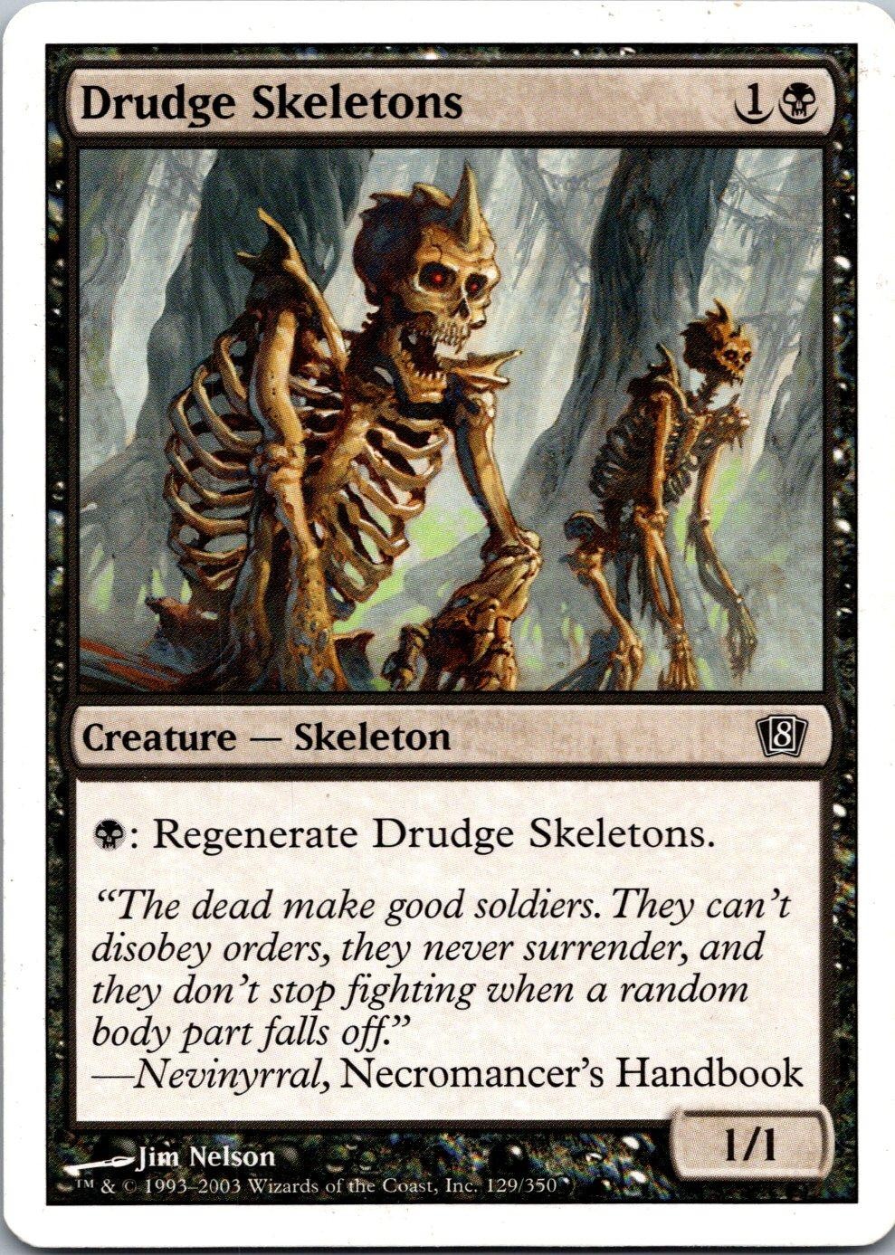 Drudge Skeletons 129 Common 8th Edition Magic: The Gathering Lightly Played