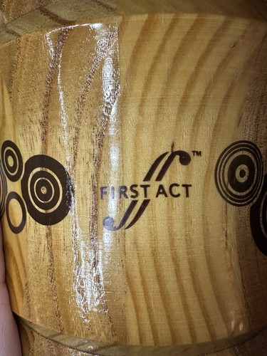 Handcrafted First Act Wooden Mini Bongo Drum With Other Small Instruments - Picture 4 of 6