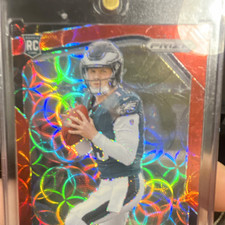2024 Prizm Red Kyle McCord Rookie RC #377 Philadelphia Eagles Serial #14/20