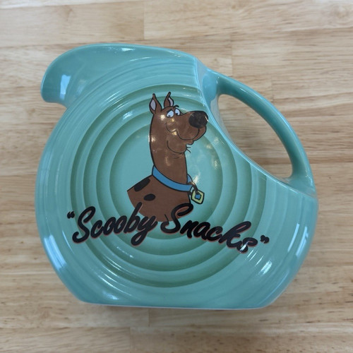 Fiesta Scooby-Doo Blue Ceramic Pitcher, 32 oz, Glossy, Microwave/Dishwasher Safe
