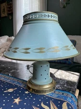 Vintage Toleware Metal Table Lamp Whimsigoth