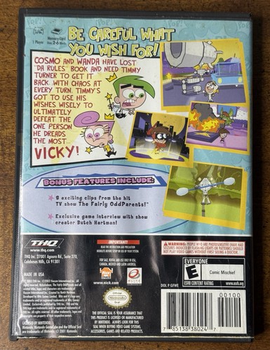 Fairly OddParents: Breakin' Da Rules (Nintendo GameCube, 2003) No Manual Tested - Picture 4 of 6