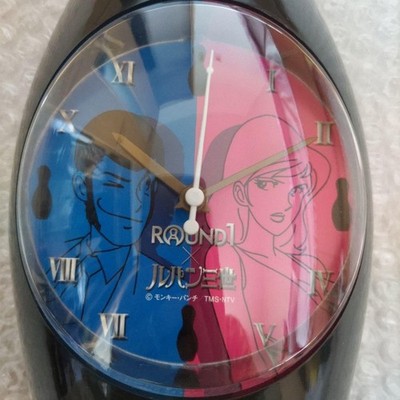 Lupin Third Round1 Collaboration Bowling Pin Shaped WAll Clock