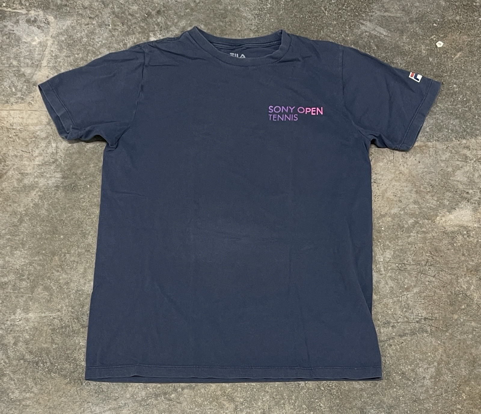 T shirt uomo Fila Sony Open 2013 tennis grafica adulto media