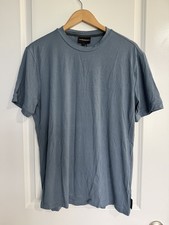 Emporio Armani Men  s Blue/Grey Crew Neck T-Shirt Sz. XL NEW NWT