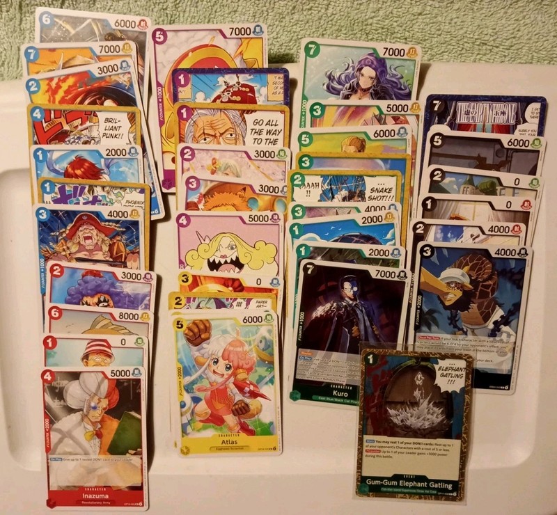 One Piece TCG Starter Deck Builder Lot  36  Cards Multicolored Variety +Rares