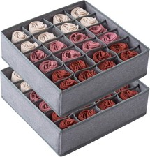 2 Pack Socks Underwear Drawer Organizer Divider, 24 Cell or 16 Cell Collapsible