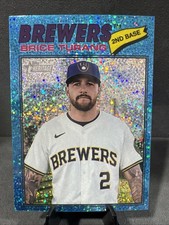 Brice Turang 2026 Topps Heritage Chrome Light Blue Sparkle #325 - Brewers