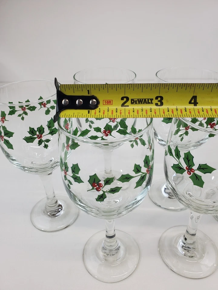 Набор из 6 прозрачных кубков/винных бокалов с дизайном Holly - Изображение 3 из 4
