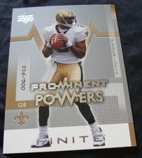 2003 Aaron Brooks Finite Prominent Powers  Card  /500  Green Bay Packers  Saints