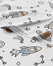 Kids Full Size Space Bed Sheets - 4 Piece Space Sheet Set - Galaxy Theme bedd...