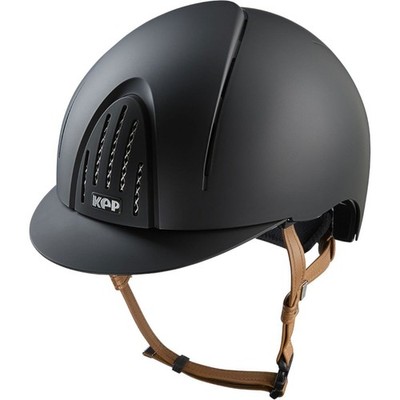 KEP Black M Reithelm Smart Nova Matt mit Beigen Kinnriemen