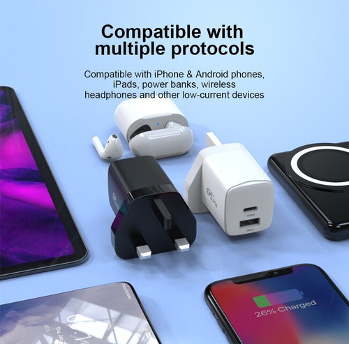 20W Rapide Chargeur Pd Prise Murale Adaptateur & Câble Pour IPHONE 16 15 14 13 - Photo 4 sur 25