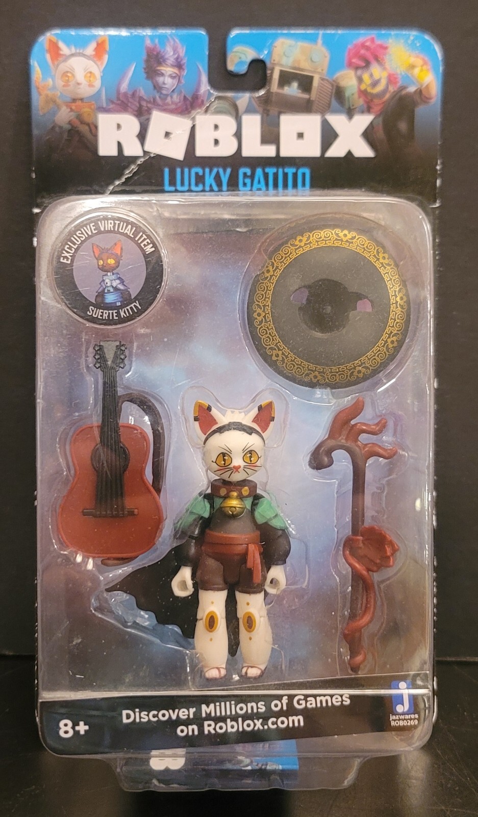 New Roblox Lucky Gatito Action Figure with Exclusive Virtual Item Suerte Kitty
