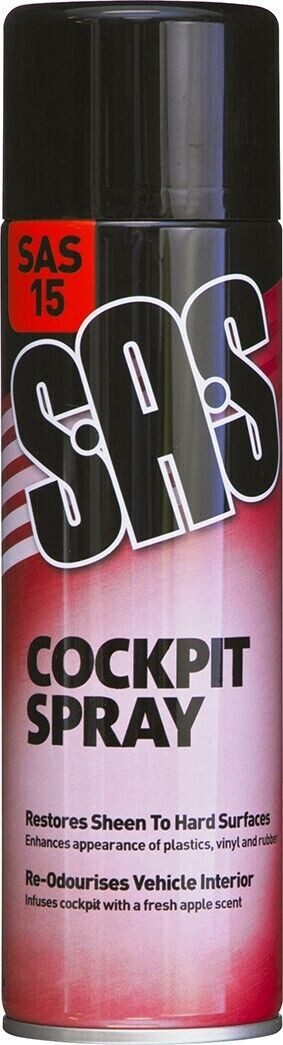 12 x SAS Cockpit Spray Car Valeting Cleaner trim Dash Dashboard 500ml - SAS15x2