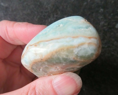 NEW CARIBBEAN CALCITE (CALCITE & ARAGONITE) (87.9 grams / 55 mm) TUMBLED (A1)