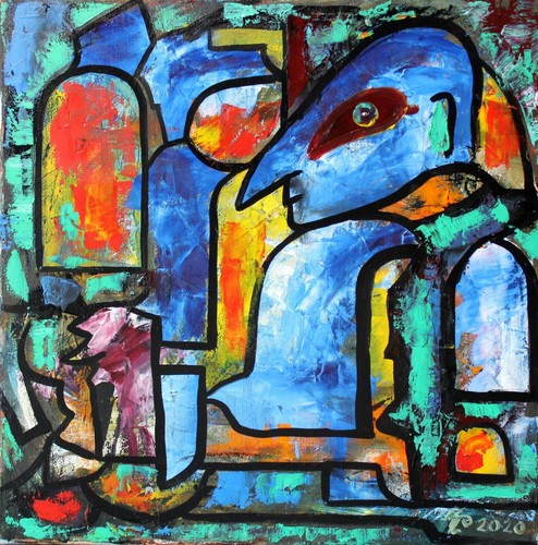 PINTURA AL ÓLEO ORIGINAL lienzo ARTE abstracto contemporáneo por Pronkin - Imagen 3 de 5